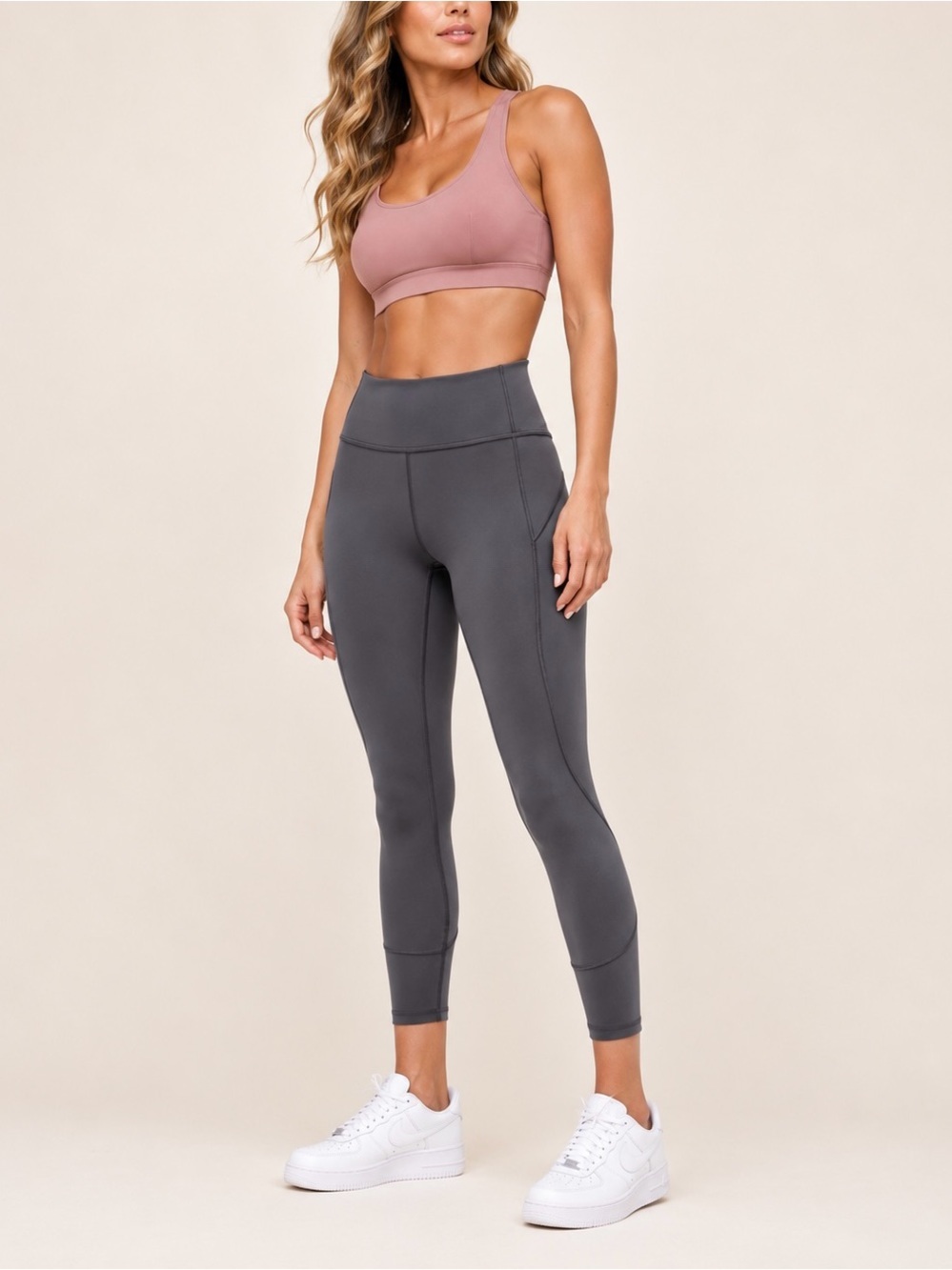 2019 Lululemon In Movement 7/8 Tight 25” Titanium Everlux Leggings Size 12 - Picture 2 of 8